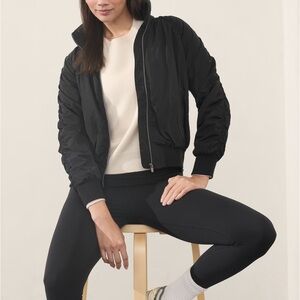 Black Women's ATHLETA JETSET bomber medium